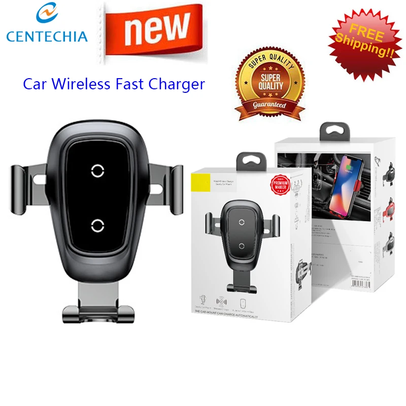 

Metal Gravity Car Mount Wireless Charger Mobile Phone Car Charger for IPhone XS Max XR 8 Samsung Fast USB Wireless Charging
