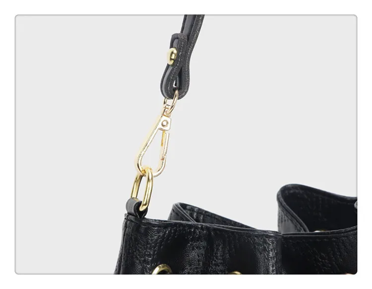 Micom Fashion Leather Drawstring Bucket Bag Women Vintage Tassel Messenger Ladies Handbags Crossbody Thread Shoulder Bags bao (10)
