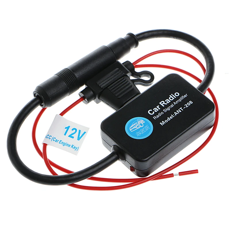 

12V 25dB Car FM Radio Antenna Amplifier Booster with Indicator Model ANT