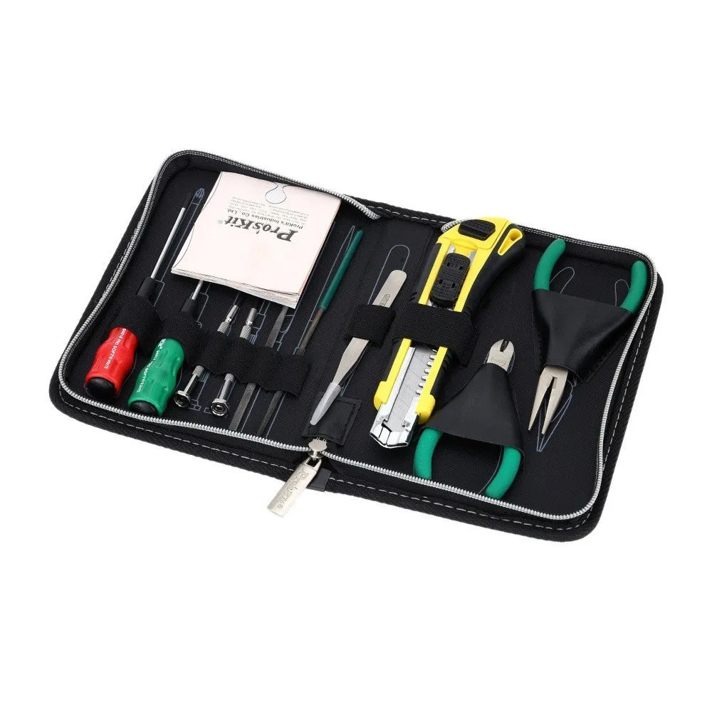 

Selling Brand ProsKit 1PK-301 10Pcs Electornic Hand Tool Set Toolkit Pliers Knife Screwdriver Set DIY Repair Tools