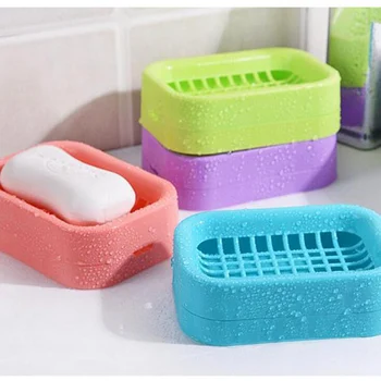

Plastic Soap Dish Soap Box Plate Holder Tray Soapbox Shower Plate Hiking Bathroom Home Case Container Home Organizer