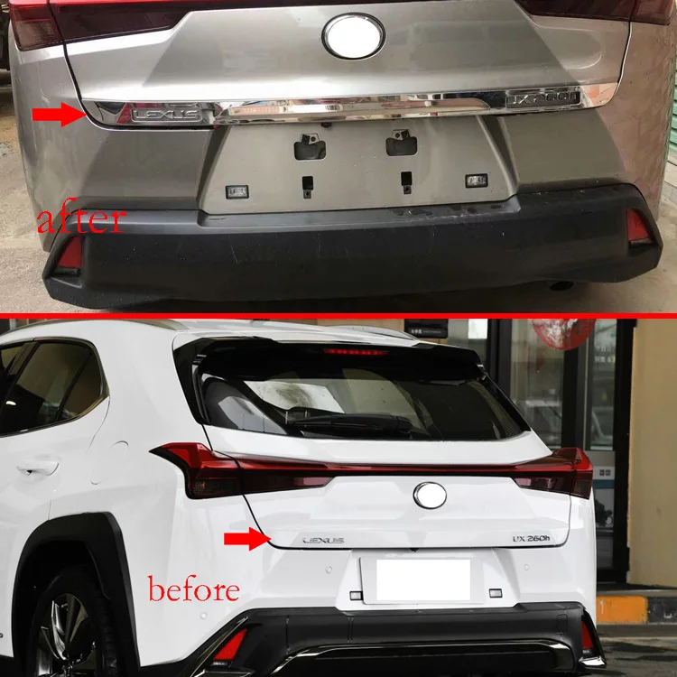Для Lexus UX200 250H 260H отделка задних фонарей из нержавеющей стали задний багажник литиевая рамка Стайлинг наклейка Гарнир