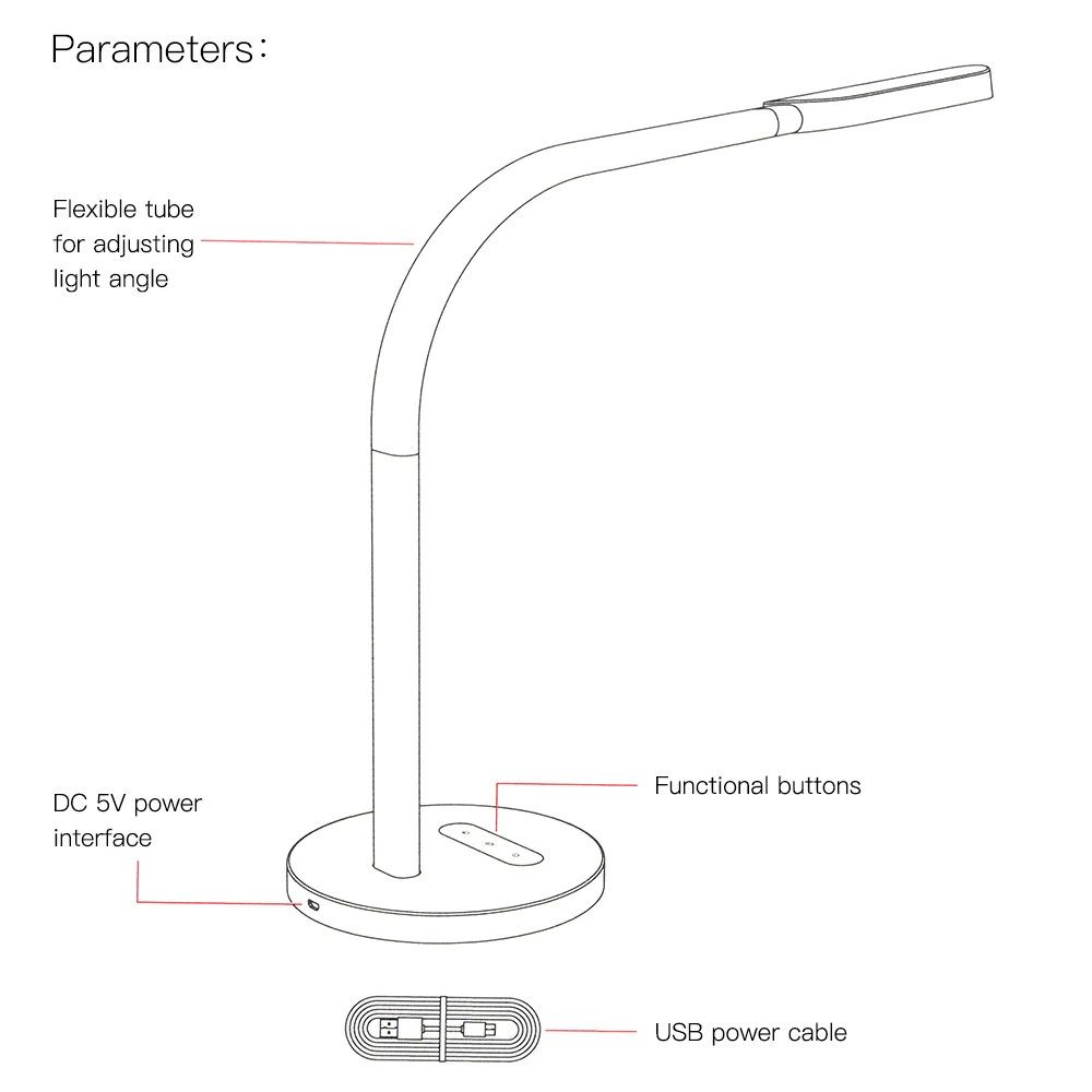 Xiaomi Yeelight Mijia DC5V 5 Вт 60 светодио дный настольная лампа Smart складной сенсорный отрегулировать USB Powered настольная лампа