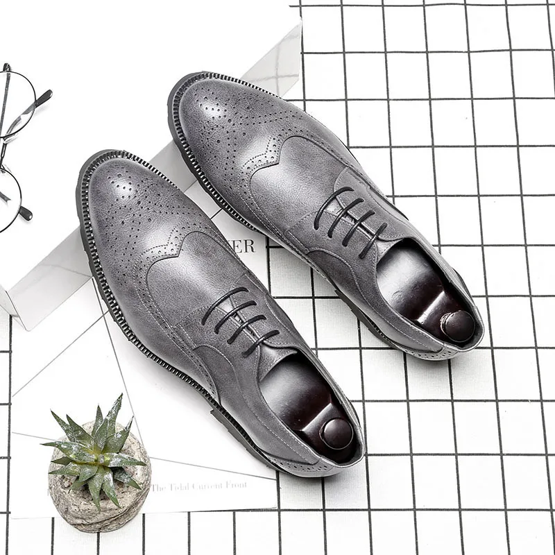 cinza Clássico Dress Homens Shoes Elegante Brogues 28 Couro Luxo 66 brown Msw8118128 Men Marca Designer De Preto Sapatos wqT4gg