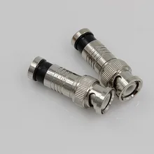 10 шт. BNC коннектор мужской компрессионный CCTV RG59 75-4 коаксиальные кабельные разъемы BNC Коннектор с изоляцией