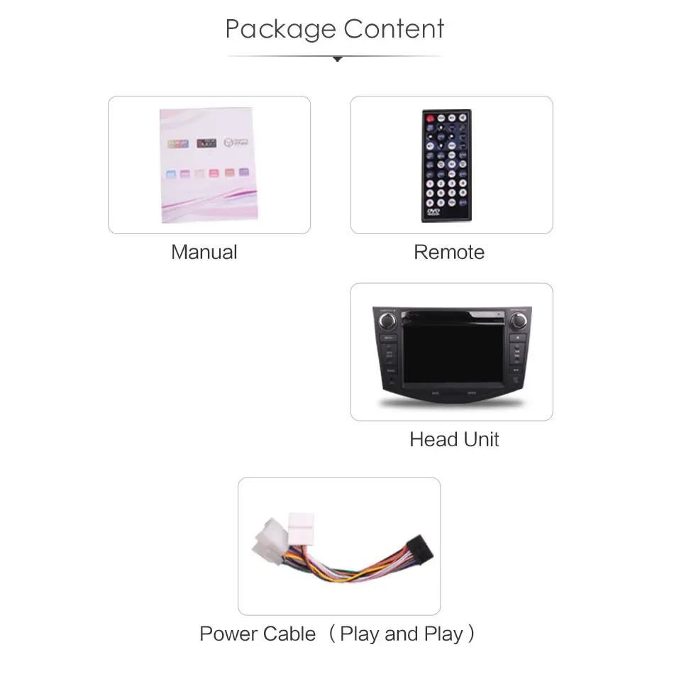 Best 2Din Car In Dash DVD Media Player Radio Bluetooth Head Unit Stereos with Reverse Camera for Toyota RAV4 2007-2011 (Without GPS) 13