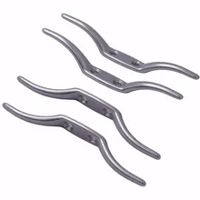 4X BOAT STAINLESS STEEL 6″ ROPE CLEAT DOCK DECK MOORING MARINE LINE FLAG ANCHOR