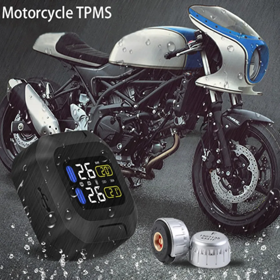 M3 TPMS мотоцикла шин Давление мониторинга Системы 2 внешних Сенсор беспроводной с