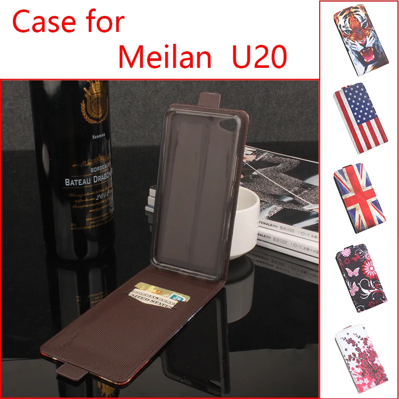 

For Meilan U20 Phone Case [Up-down Open] Vertical Flip Premium Pattern PU Leather Case Cover Cash/Card Slots Factory Price