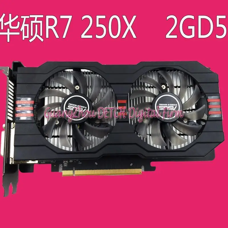 Used R7 250X 2GD5 real genuine high-end gaming desktop graphics card disassemble
