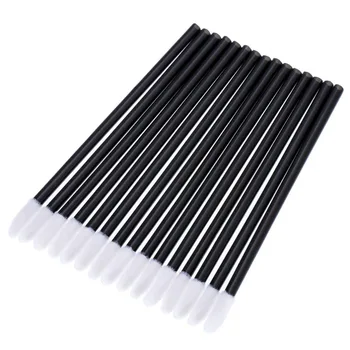 

500pcs Disposable MakeUp Lip Brush Lipstick nature bristle Gloss Wands Travel Portable Eye Makeup Applicator Make Up Tool Hot