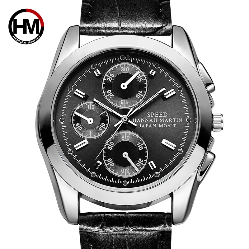 

Top Brand LuxuryFashion Men Watches Japan Movement Waterproof Luminous Hands Leather Sports Military Watches Relogio Masculino