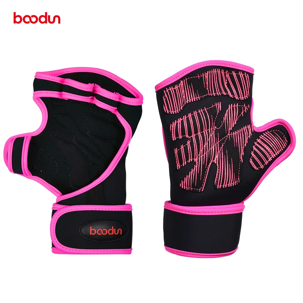 Boodun Gym Gloves Weight Lifting Training Gloves Workout Fitness Sports Non-Slip Body Building Grips Hand Palm Protector Gloves