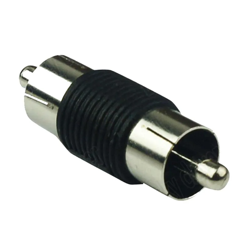 

1pcs Copper RCA Phono AV Coupler MALE to MALE Audio Video Gender Changer Adaptor Inline Coupler Plug for CCTV Camera Connectors