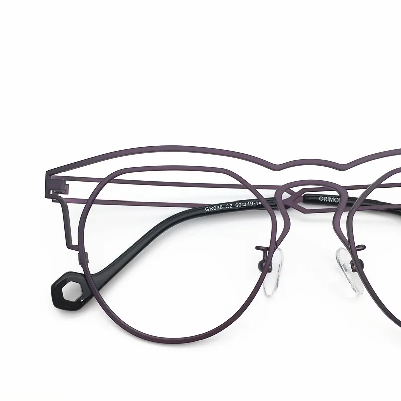 Belight оптическая Новое поступление металлические очки оправа мужские Gemotry вырез дизайн рецепт очки ретро оправа очки 038