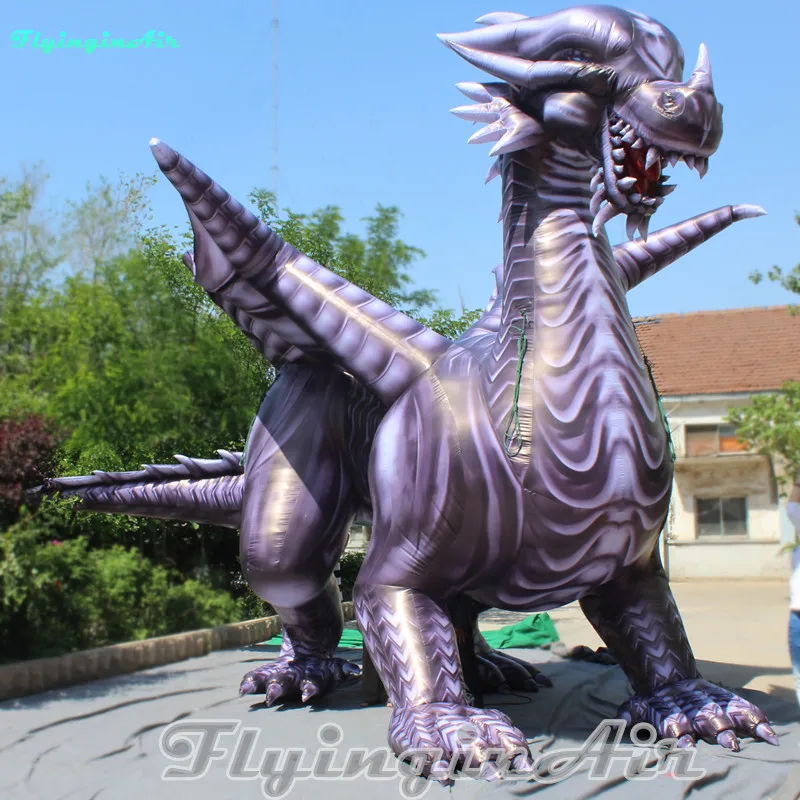 

5m Vivid Large Evil Inflatable Pterosaur Halloween Dragon Fierce Inflatable Dinosaur with Wings for Park Decoration