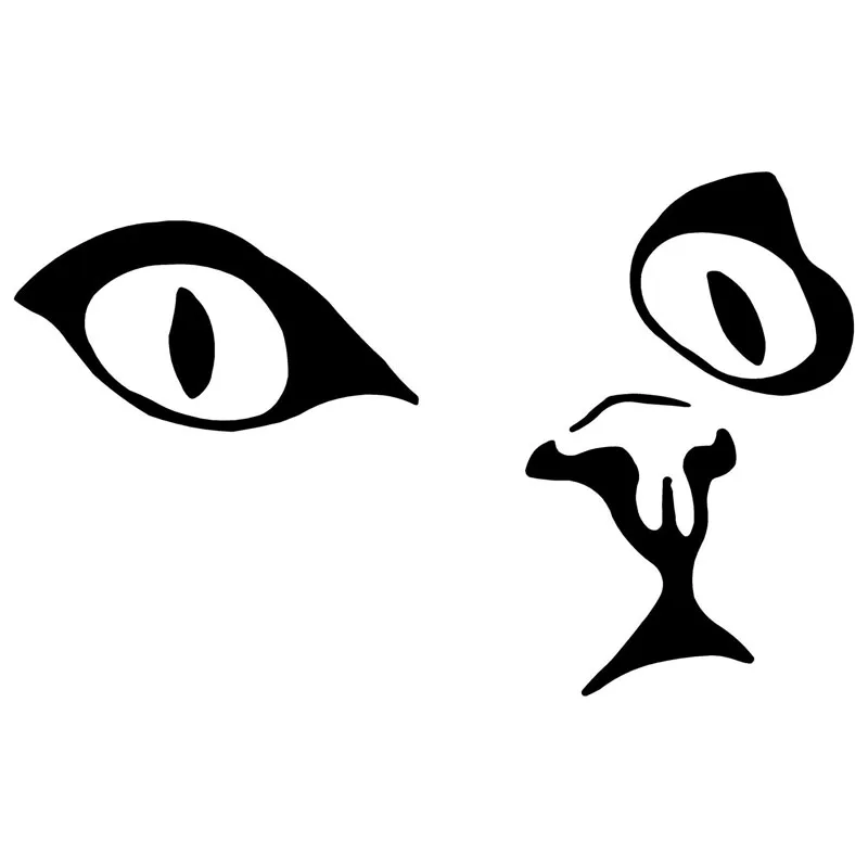 131 40 De Réduction1592 Cm Chat Yeux Visage Dessin Animé Voiture Autocollant Autocollant Voiture Réfléchissante Style Moto Autocollant C2
