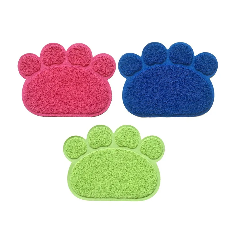

Easy Clean Waterproof Paw Shape Pets Feet Mat Placemat PVC Radiating Dog Cats Sleeping Feeding Pads Doormat for Pets