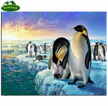 

New Mosaic Kits Full Diamond Painting Embroidery Beads Penguins Picture Of Rhinestones Diamonds Cross Stitch Full Laid Pattern
