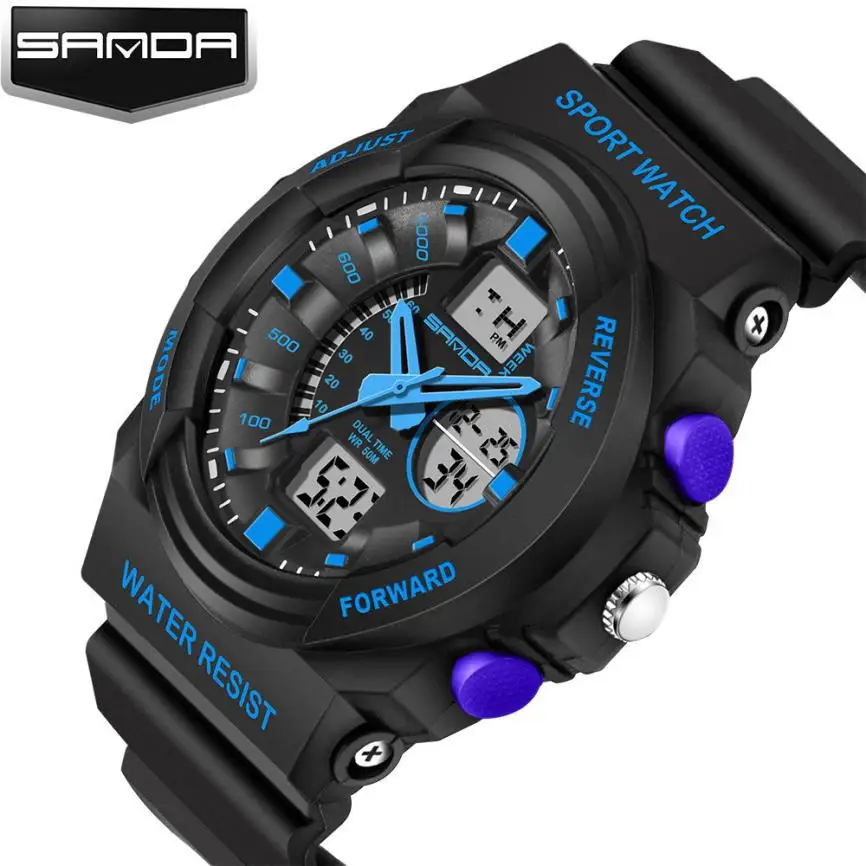 

Watch Men 2017 New Sport Waterproof Mens LCD Digital Analog Quartz Date Alarm Wrist Watch relogio masculino Levert Dropship