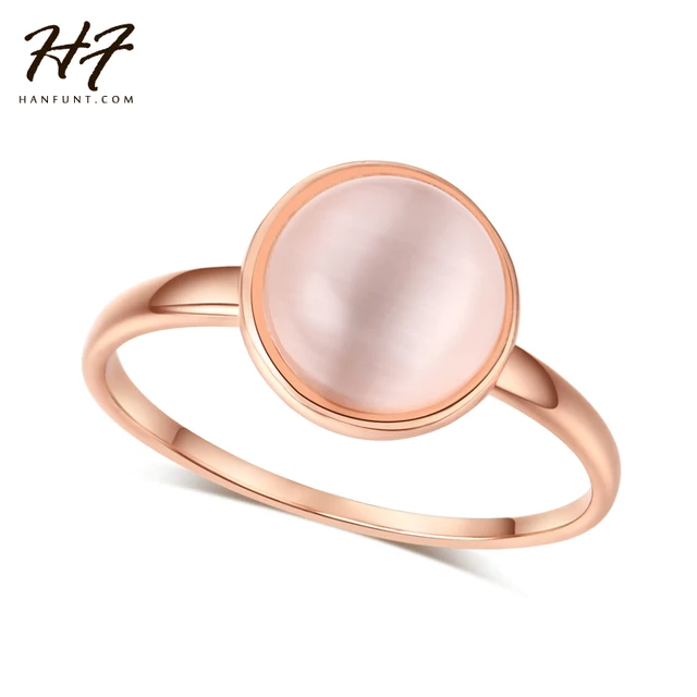 Concise Cat's Eye Stone Rings Rose Gold Color Semi-precious Stone Brand Jewelry Concise Cat's Eye Stone Rings Rose Gold Color Semi-precious Stone Brand Jewelry