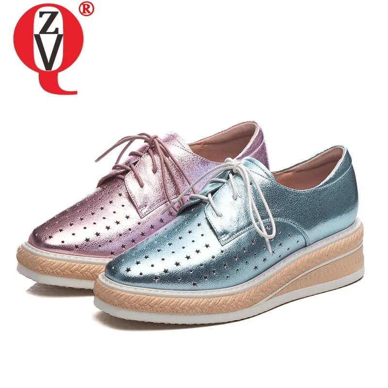 

ZVQ spring new concise woman shoes outside comfortable mid heels platform cross-tied square toe woman pumps plus size sneakers