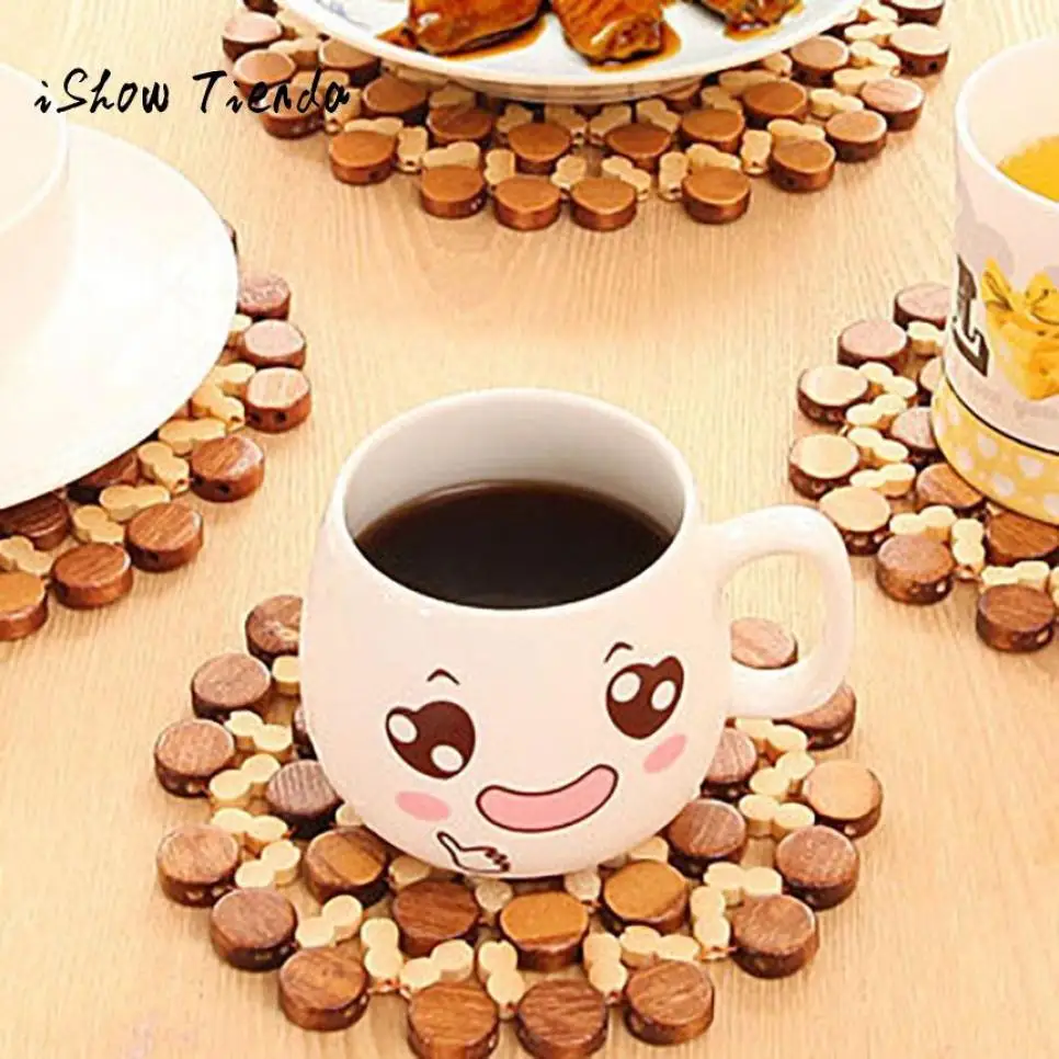 

Round Placemat Heat Insulation placemat Hollow Pad Desk Table Coasters Pot Cup Mat table mat decorations Kitchen Accessory