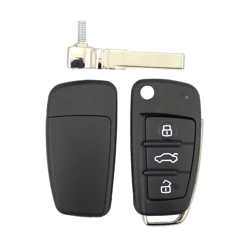 OkeyTech 3 кнопки для Audi a3 a4 b6 b8 tt a6 c5 q5 8p раскладной складной пульт дистанционного