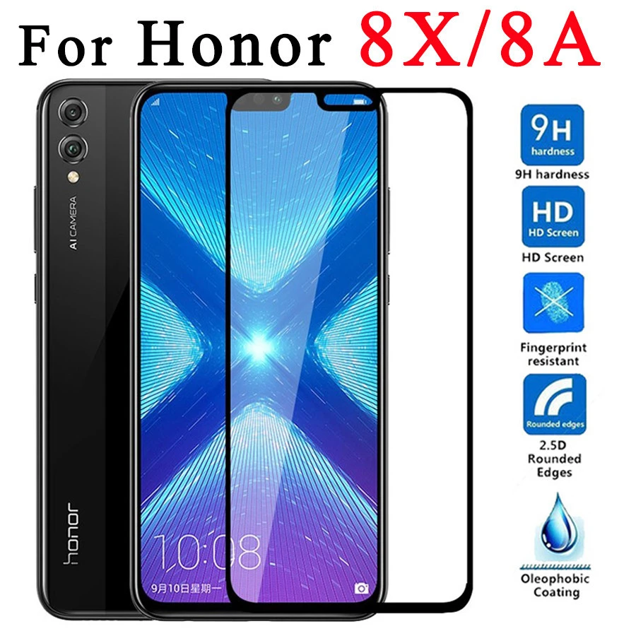 Закаленное стекло для huawei honor 8x 8a Защитная пленка экрана hawei honer x8 xa huavei hono 8 x a