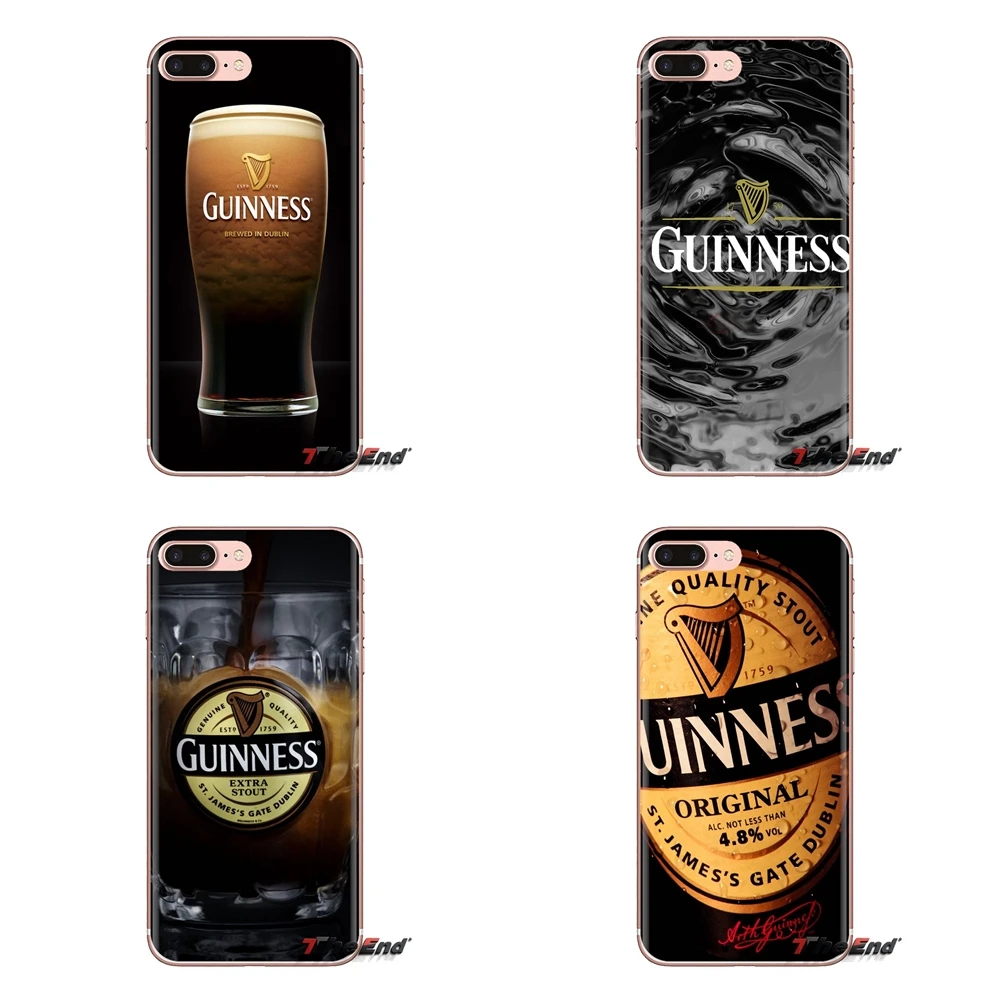 For Samsung Galaxy S3 S4 S5 Mini S6 S7 Edge S8 S9 S10 Plus Note 3 4 5 8 9 Soft Transparent Shell Covers Guinness Beer Logo |