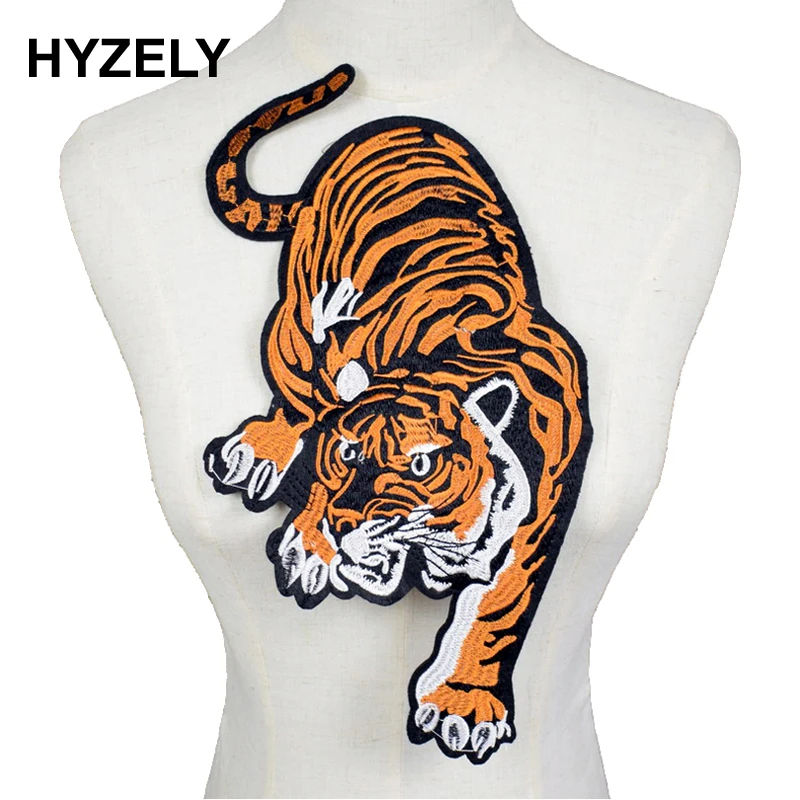 Embroidered clothing big tiger patches for clothes bike patch patchwork GD xl Embroidered clothing big tiger patches for clothes bike patch patchwork GD xl