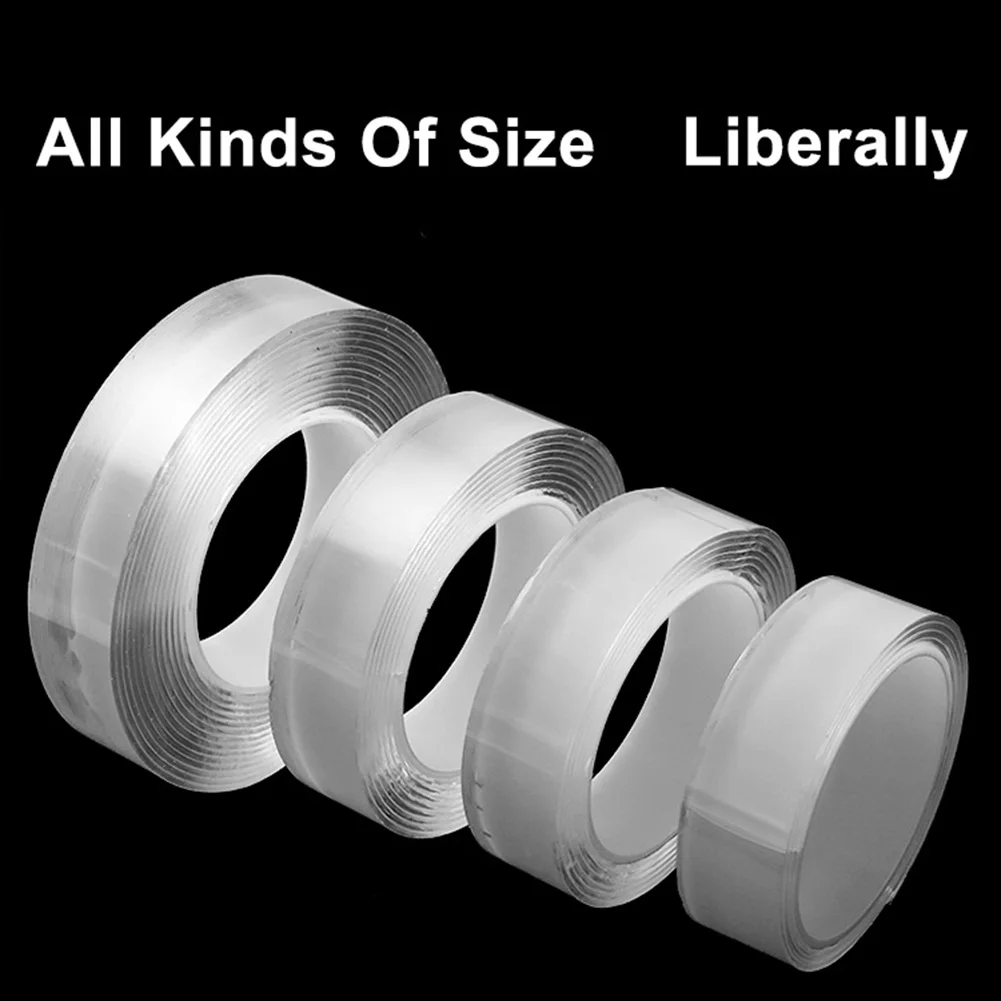 New1mm многоразовая моющаяся прозрачная бесследная двухсторонняя нано клейкая лента