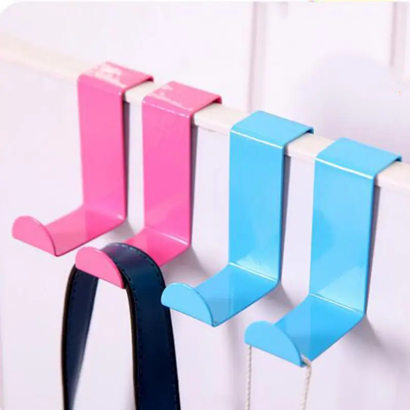 2PCS Colorful Door Back Hooks Z Shaped Hanging For Small items Home Decorin Hooks & Rails from