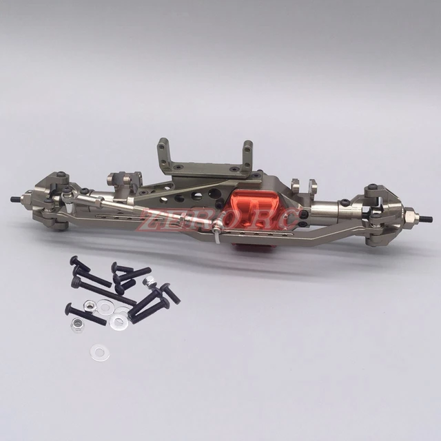 1/10 SCALE RC TRUCK AXLES AXIAL WRAITH CNC ALUMINUM ASSEMBLED FRONT AXLE Gun Metalin Parts