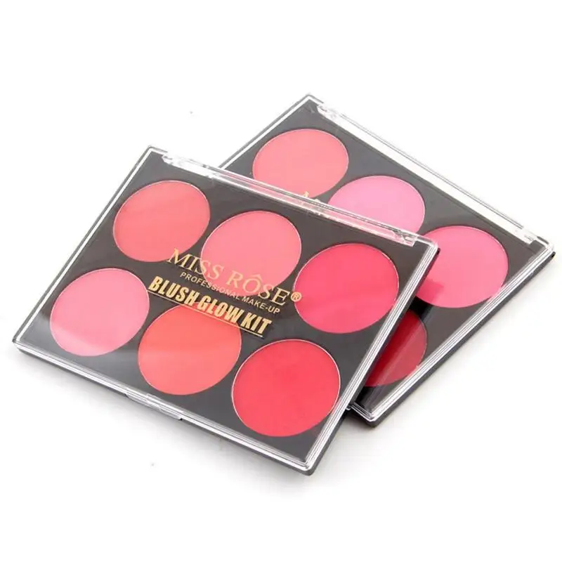 

New 6 Color Pigmentation Blusher Make up Palette Highlighter Glow Kit Blush Face Bronzer Natural Base Makeup Cosmetic maquiagem