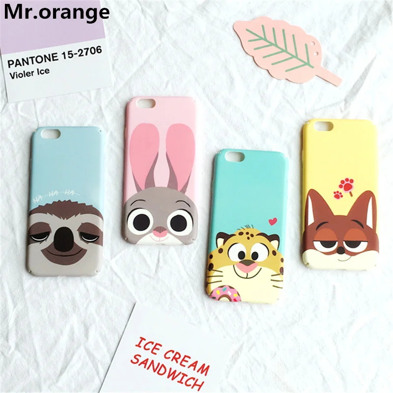 i7 i6 Zootopia Rabbit Judy Fox Sloth Lion Phone cases For