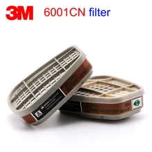 3M 6001CN противогаз фильтр 6200/7502 маска Замена 3M фильтр против покраски органический газ респираторный фильтр