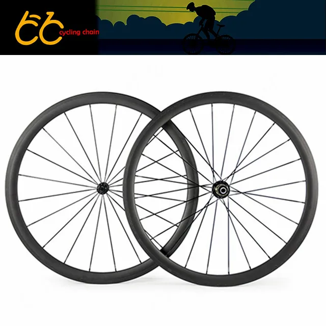 Cheap Free shipping Carbon Cycling wheels 700C 23mm Clincher Carbon Disc Brake Wheelse