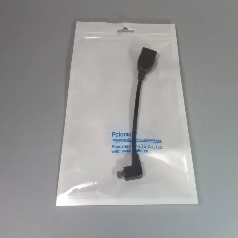 PCTONIC локоть micro-USB OTG кабель короткий 10 см изгиб usb type-A Женский к microUSB мужской 90 градусов прямоугольный разъем криво
