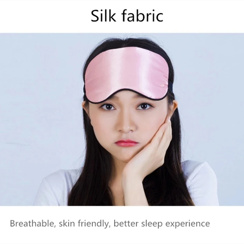 

Cartoon Eye Mask Imitation Silk Eye mask Silk Double-Sided Cartoon Shading Sleep Goggles