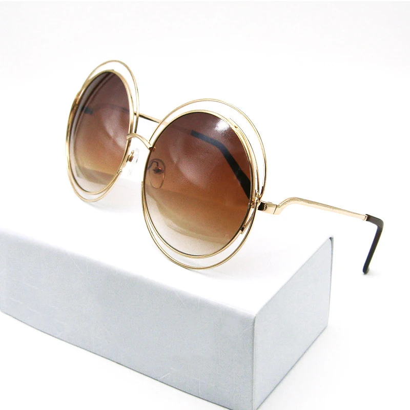 

DRESSUUP Vintage Sun Glasses For Women Bicyclic Round Frame Sunglasses Women Brand Designer Oculos De Sol Masculino gGafas