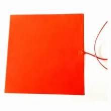 Тепловая кровать для 3D-принтера силиконовый резиновый нагреватель 230 В 1500 Вт 700*700*1,5 мм 1000 мм свинцовый провод из середины 1 боковой XD-H-D-1287