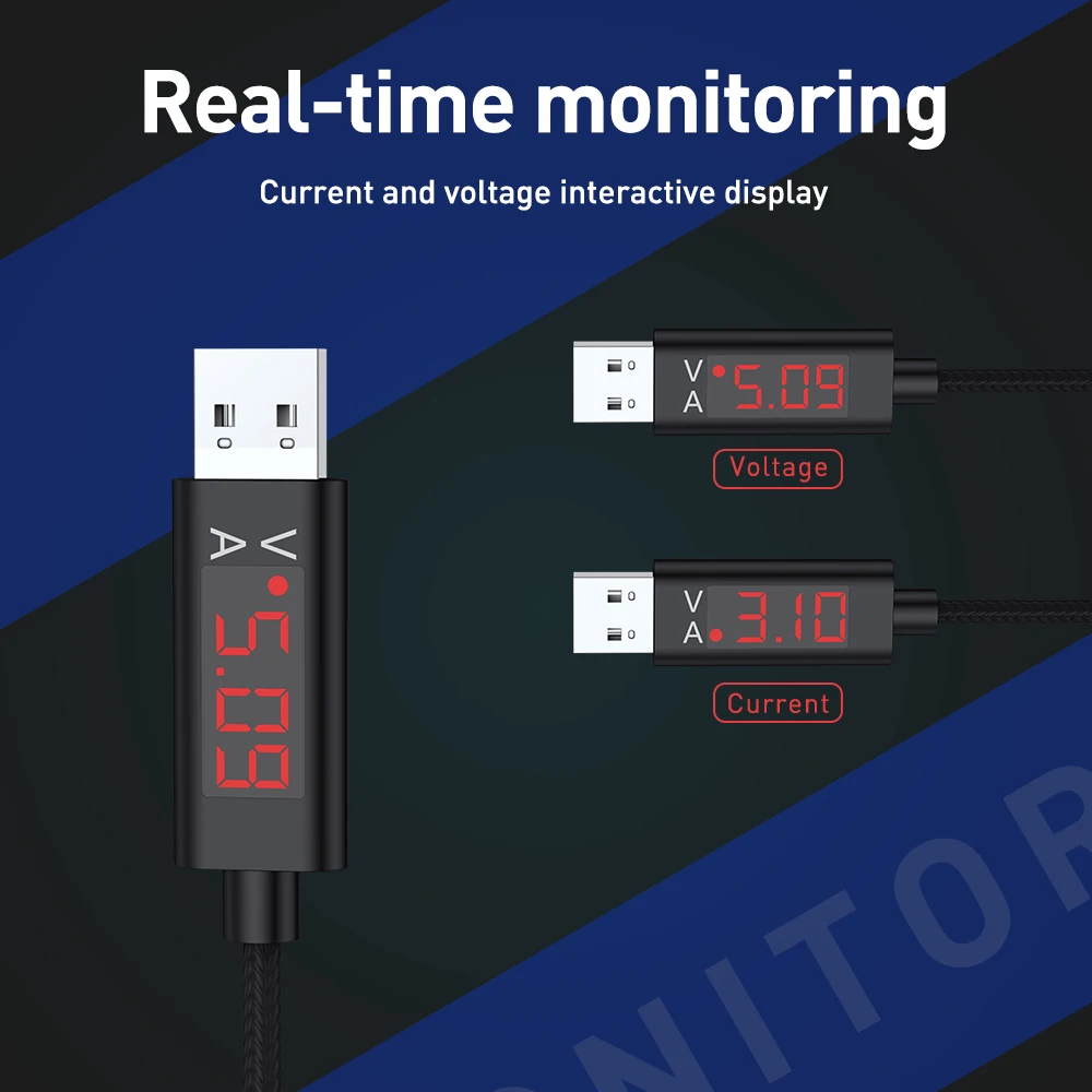 KEYSION usb type C кабель с цифровым дисплеем для samsung S10 Быстрая зарядка type-C кабель для зарядки телефона USB C для Xiaomi mi9 note7