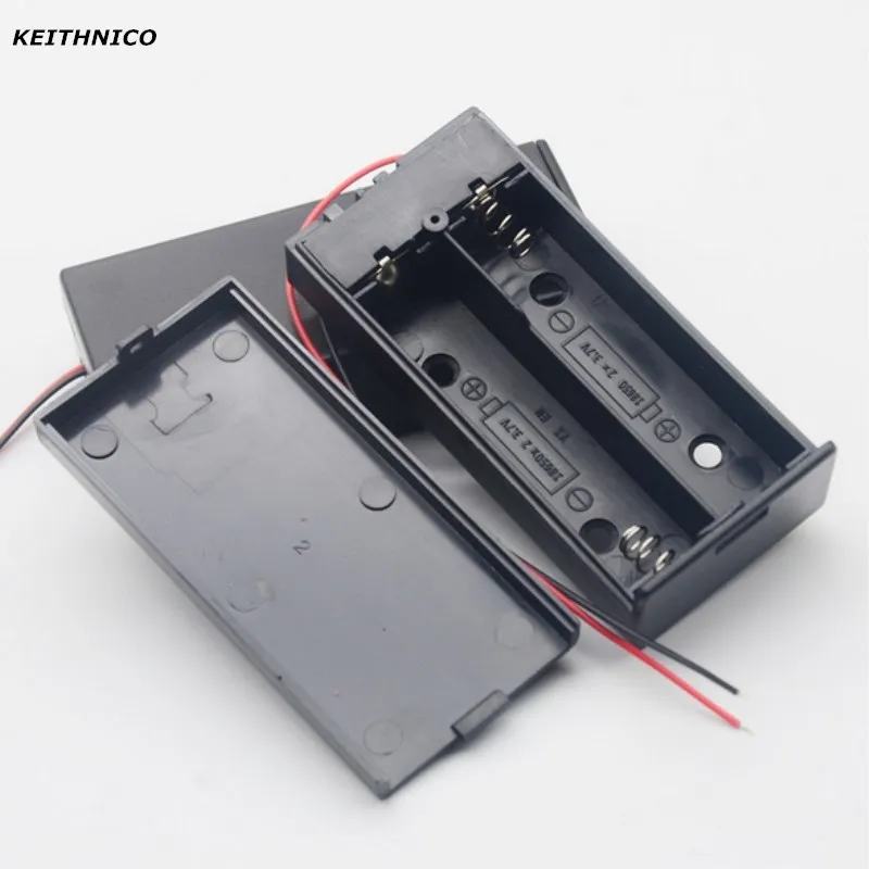 

1PC Black Plastic 18650 Battery Storage Case 3.7V for 2x18650 Batteries Holder Box Container With 2 Slots ON/OFF Switch