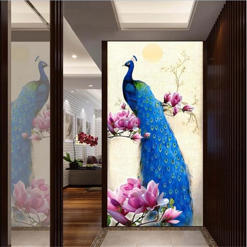 3D Peacock Bird Flower A735 Removable Wallpaper Self Adhesive Wallpaper Extra Large Peel /& Stick Wallpaper Wallpaper Mural AJ WALLPAPERSS