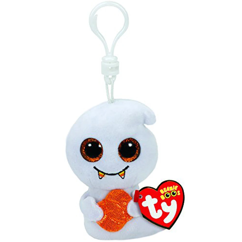 3" Ty Beanie Boos 8cm Scream Halloween Whirt Ghost Keychain Clip Cinder
