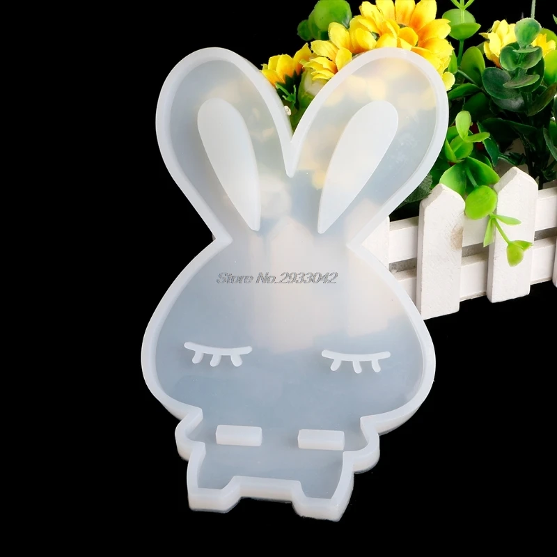 

DIY Silicone Mold For Phone Holder Stand Bear Rabbit Jewelry Pendant Making Craft Tools -W128