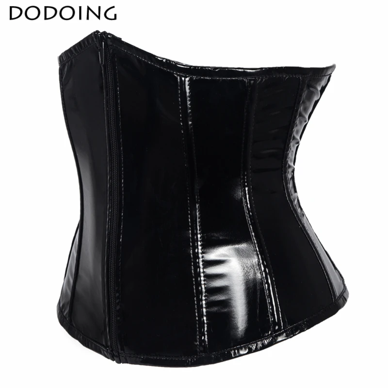 Gothic Waist Shaper Trainer Underbust Corset Bodysuit Steampunk Cincher Black Bustier Sexy Female Style Slimming Sizes Boned