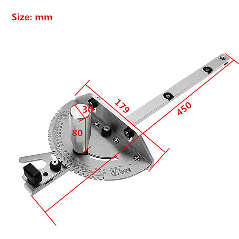 Price Miter Gauge Table Saw Router Aluminum 450mm Length Miter Gauge Router Sawing Accessories Ruler For Woodworking DIY Tools