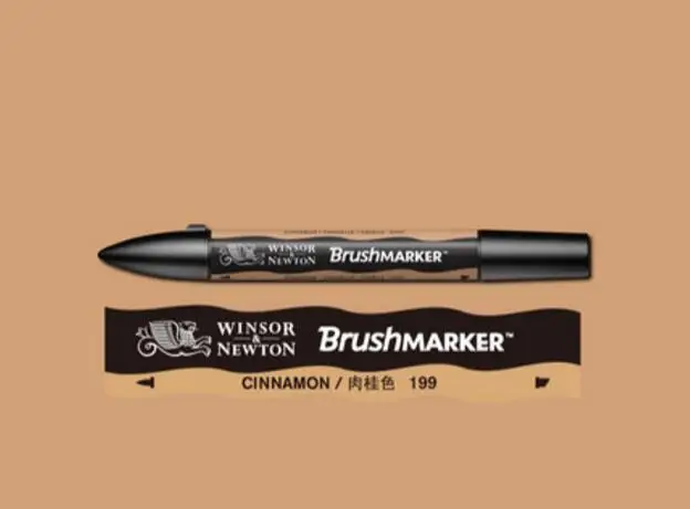 Winsor& Newton кисть-Маркер ручки краски на спиртовой основе быстрая сушка черный серый розовый фиолетовый тон - Цвет: Cinnamon